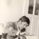 Анатолий Андреевич Родин за работой в редакции.